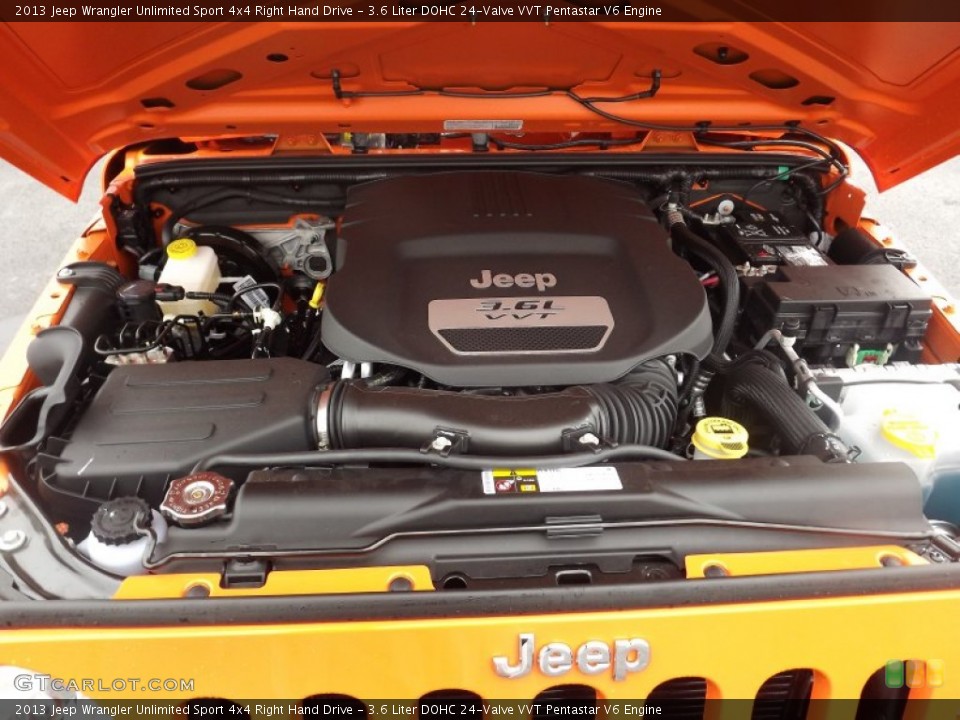3.6 Liter DOHC 24-Valve VVT Pentastar V6 Engine for the 2013 Jeep Wrangler Unlimited #74509286