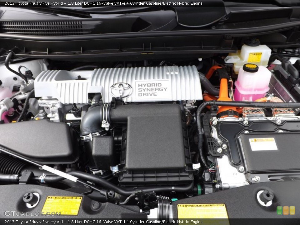 1.8 Liter DOHC 16-Valve VVT-i 4 Cylinder Gasoline/Electric Hybrid Engine for the 2013 Toyota Prius v #74566572
