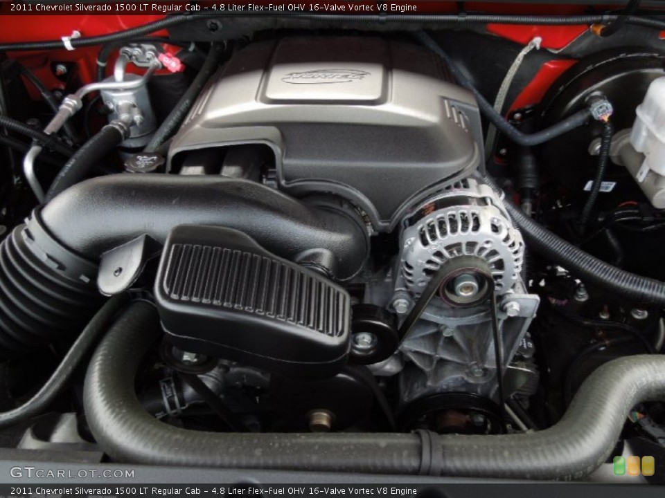4.8 Liter Flex-Fuel OHV 16-Valve Vortec V8 Engine for the 2011 Chevrolet Silverado 1500 #74629362
