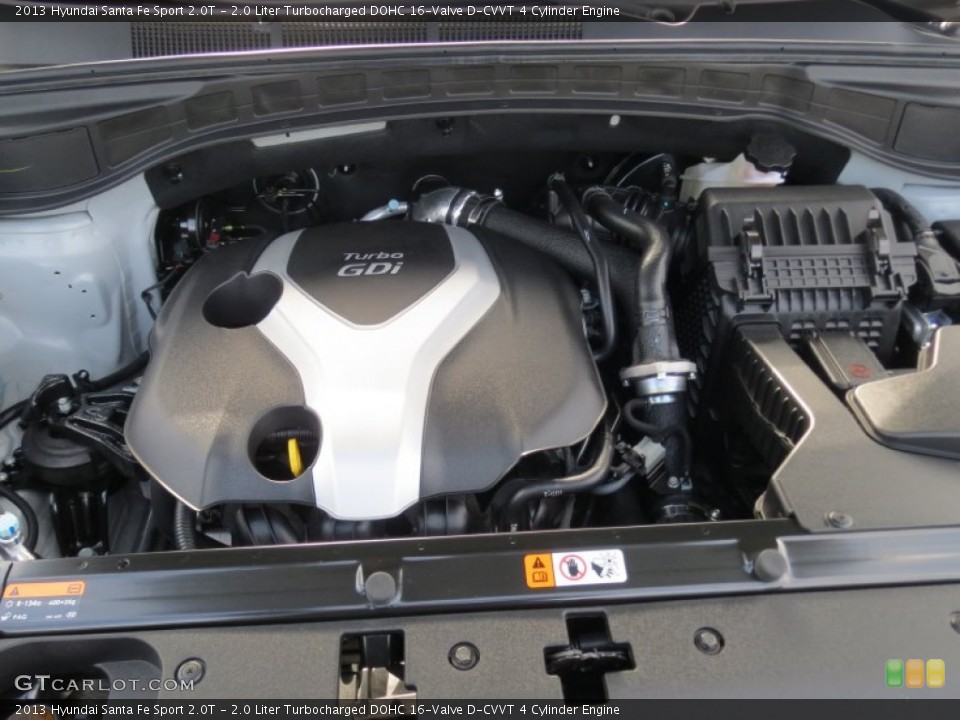 2.0 Liter Turbocharged DOHC 16-Valve D-CVVT 4 Cylinder Engine for the 2013 Hyundai Santa Fe #74665515
