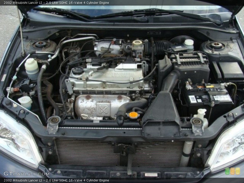 2.0 Liter SOHC 16-Valve 4 Cylinder 2002 Mitsubishi Lancer Engine