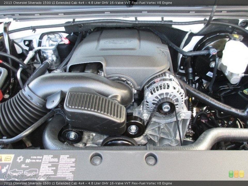 4.8 Liter OHV 16-Valve VVT Flex-Fuel Vortec V8 Engine for the 2013 Chevrolet Silverado 1500 #74750719