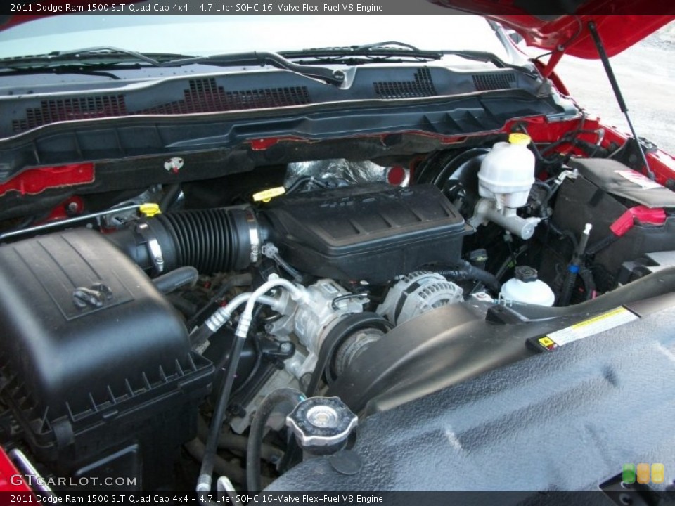 4.7 Liter SOHC 16-Valve Flex-Fuel V8 Engine for the 2011 Dodge Ram 1500 #74782483