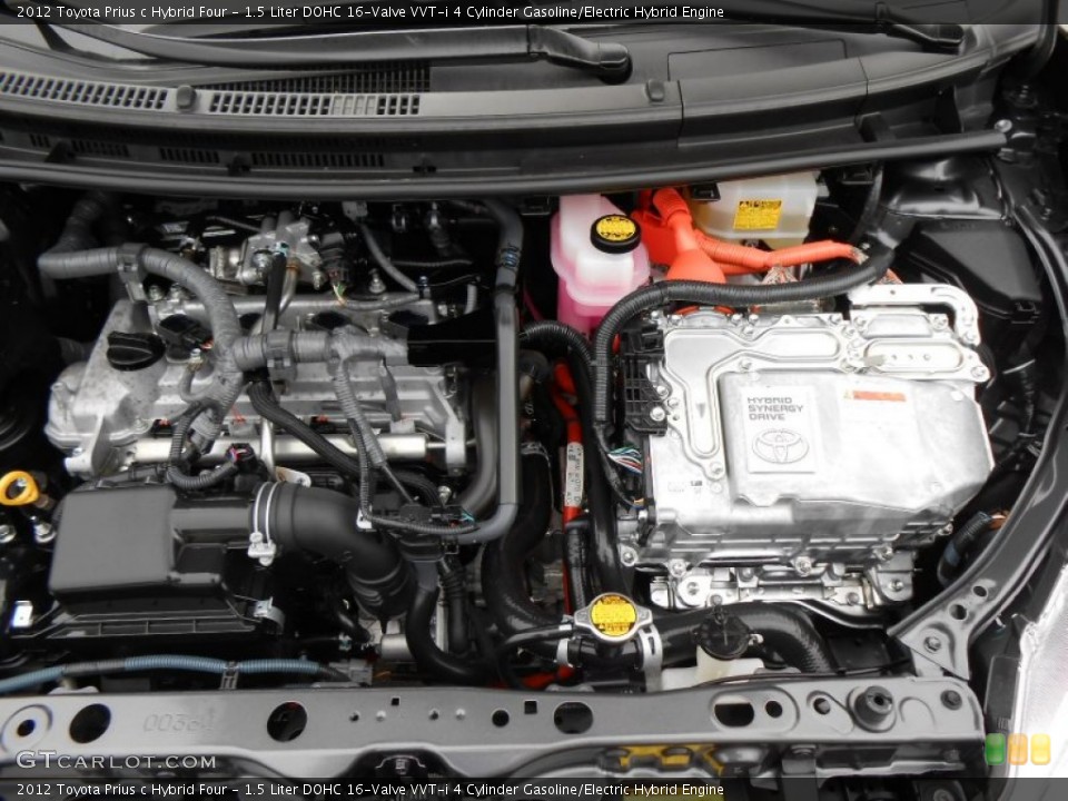 1.5 Liter DOHC 16-Valve VVT-i 4 Cylinder Gasoline/Electric Hybrid Engine for the 2012 Toyota Prius c #74797041