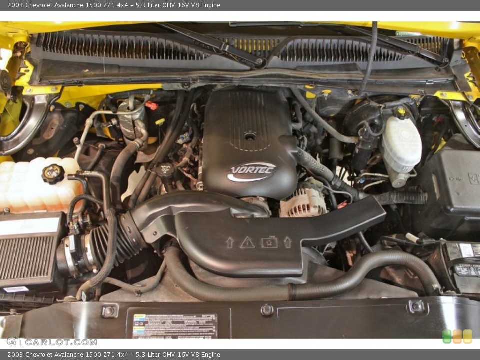 5.3 Liter OHV 16V V8 2003 Chevrolet Avalanche Engine