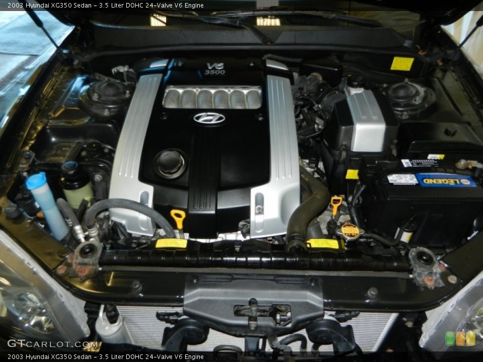 3.5 Liter DOHC 24-Valve V6 2003 Hyundai XG350 Engine