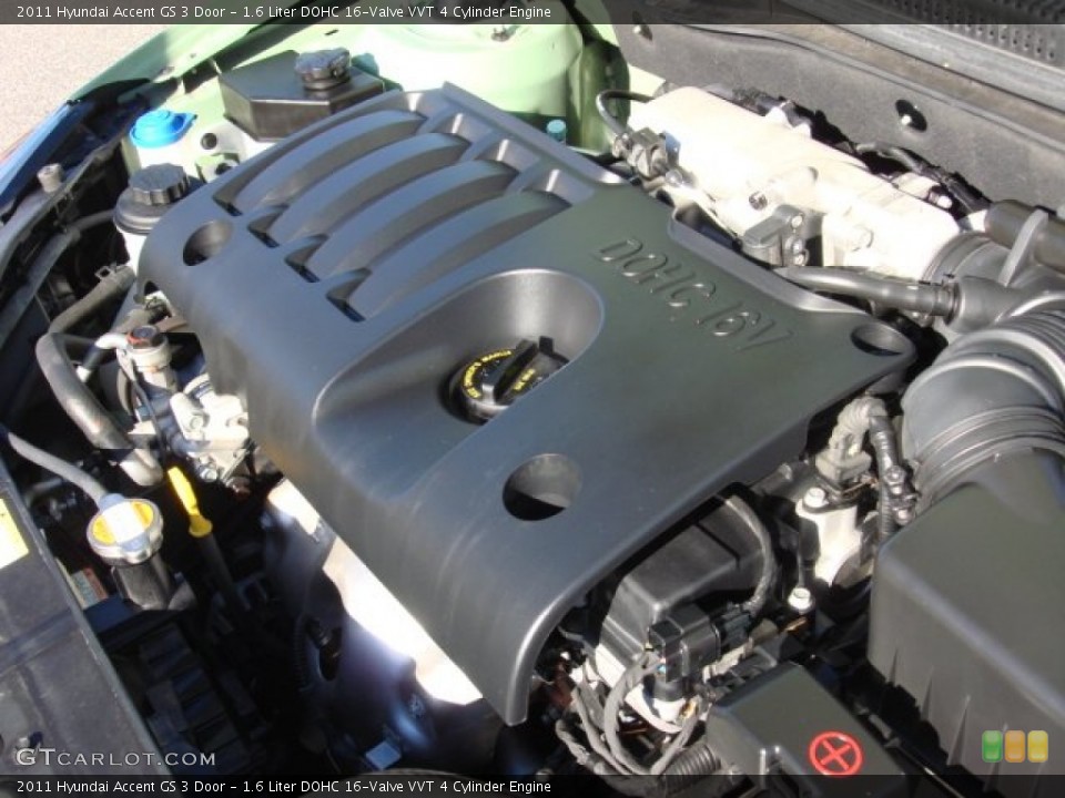 1.6 Liter DOHC 16-Valve VVT 4 Cylinder Engine for the 2011 Hyundai Accent #74873695