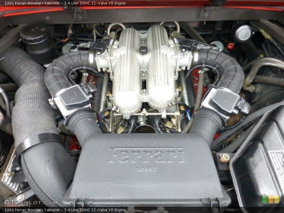 3.4 Liter DOHC 32-Valve V8 1991 Ferrari Mondial t Engine