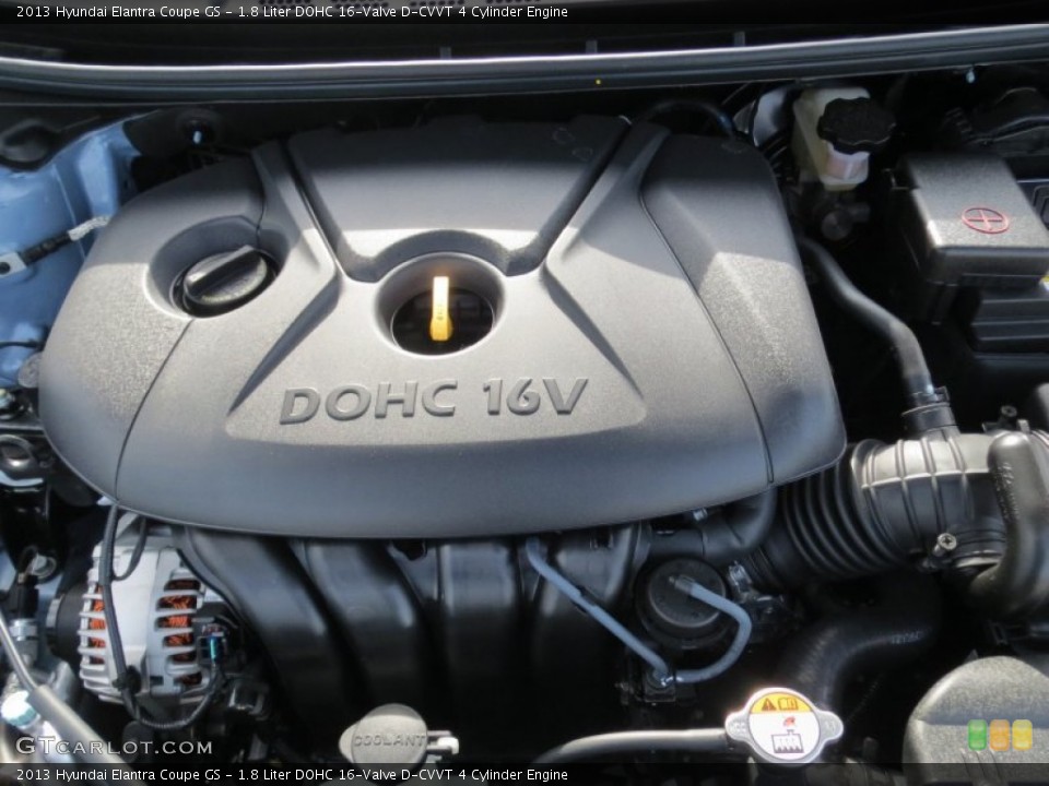 1.8 Liter DOHC 16-Valve D-CVVT 4 Cylinder 2013 Hyundai Elantra Engine