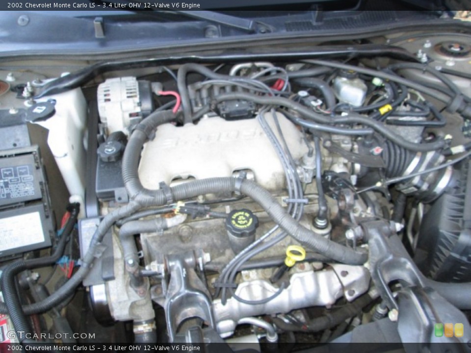 3.4 Liter OHV 12-Valve V6 2002 Chevrolet Monte Carlo Engine