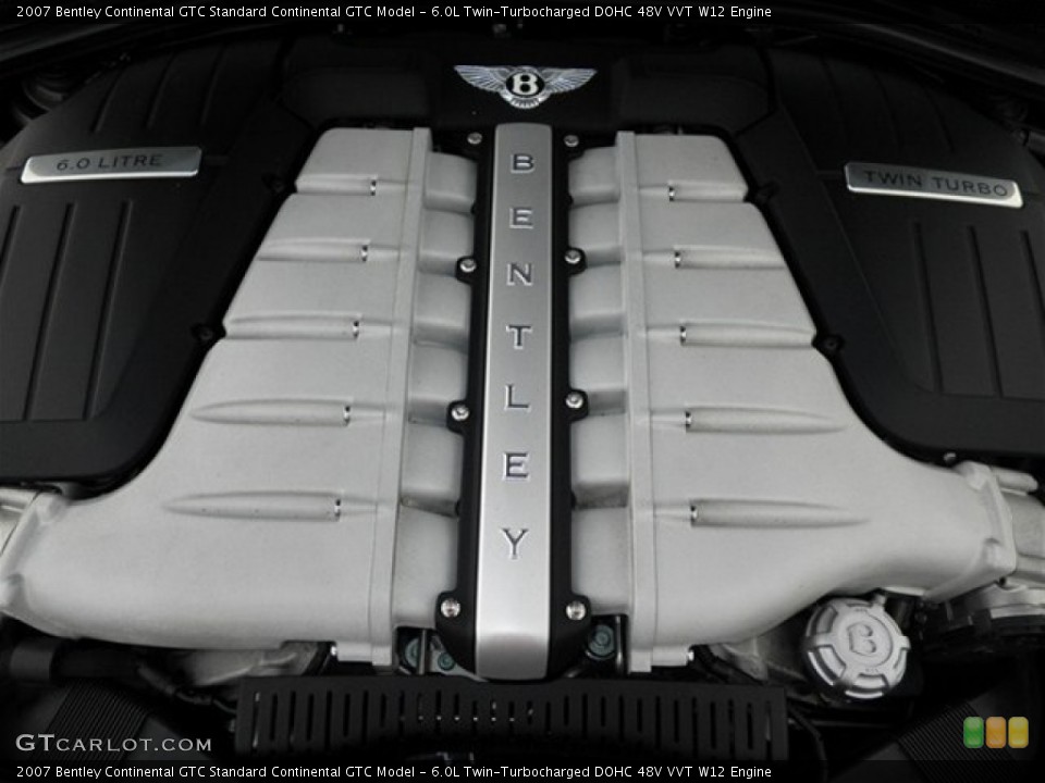 6.0L Twin-Turbocharged DOHC 48V VVT W12 Engine for the 2007 Bentley Continental GTC #75013384