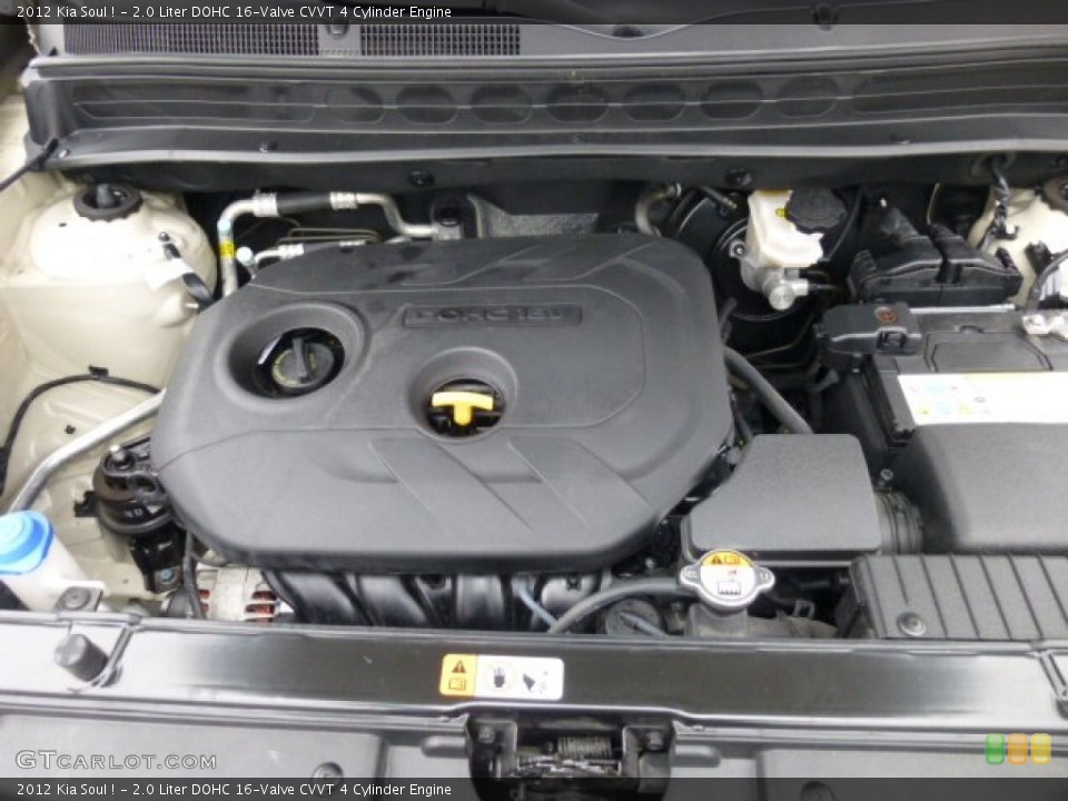 2.0 Liter DOHC 16-Valve CVVT 4 Cylinder 2012 Kia Soul Engine