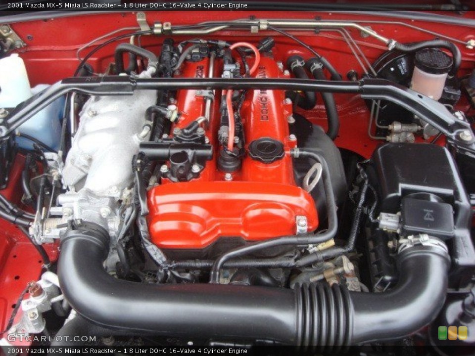 1.8 Liter DOHC 16-Valve 4 Cylinder 2001 Mazda MX-5 Miata Engine