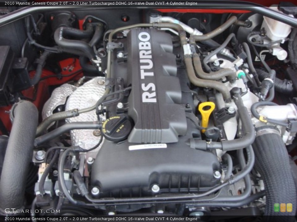 2.0 Liter Turbocharged DOHC 16-Valve Dual CVVT 4 Cylinder 2010 Hyundai Genesis Coupe Engine