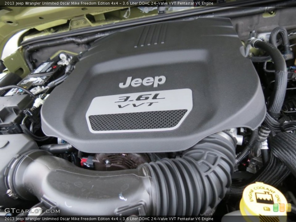 3.6 Liter DOHC 24-Valve VVT Pentastar V6 Engine for the 2013 Jeep Wrangler Unlimited #75180671