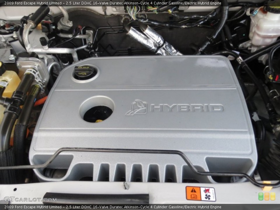 2.5 Liter DOHC 16-Valve Duratec Atkinson-Cycle 4 Cylinder Gasoline/Electric Hybrid Engine for the 2009 Ford Escape #75199350