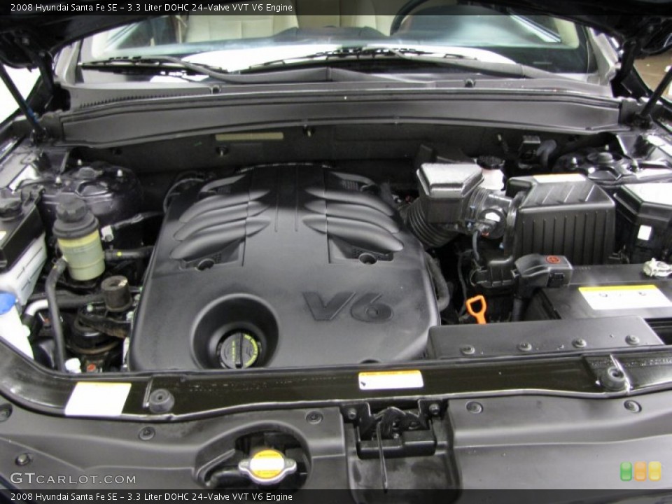 3.3 Liter DOHC 24-Valve VVT V6 Engine for the 2008 Hyundai Santa Fe #75334677
