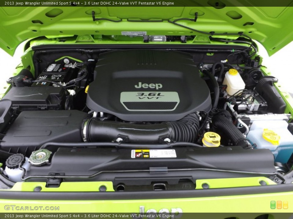 3.6 Liter DOHC 24-Valve VVT Pentastar V6 Engine for the 2013 Jeep Wrangler Unlimited #75374039