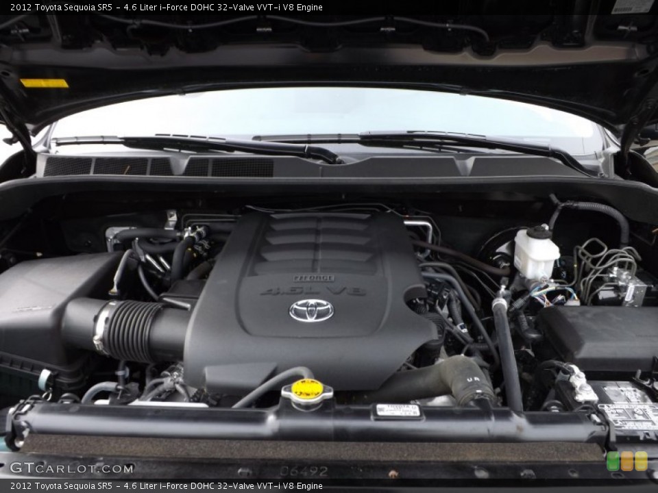 4.6 Liter i-Force DOHC 32-Valve VVT-i V8 2012 Toyota Sequoia Engine
