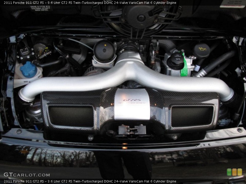3.6 Liter GT2 RS Twin-Turbocharged DOHC 24-Valve VarioCam Flat 6 Cylinder Engine for the 2011 Porsche 911 #75429099