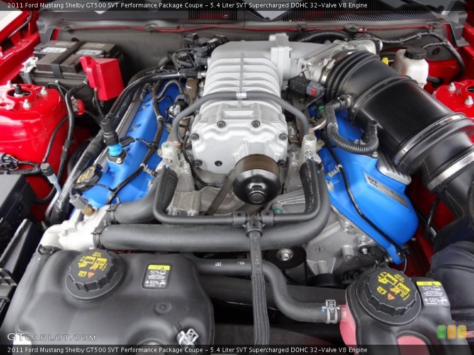5.4 Liter SVT Supercharged DOHC 32-Valve V8 Engine for the 2011 Ford Mustang #75468757