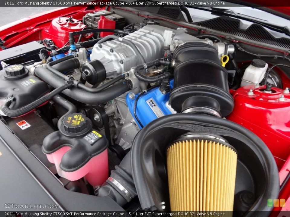 5.4 Liter SVT Supercharged DOHC 32-Valve V8 Engine for the 2011 Ford Mustang #75468777