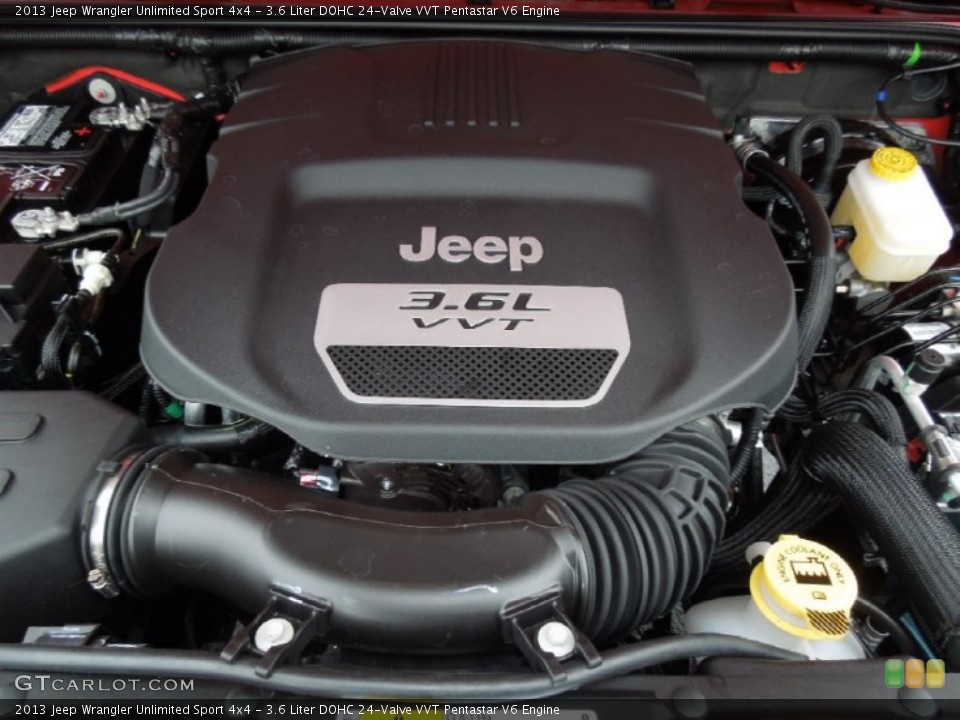 3.6 Liter DOHC 24-Valve VVT Pentastar V6 Engine for the 2013 Jeep Wrangler Unlimited #75520127