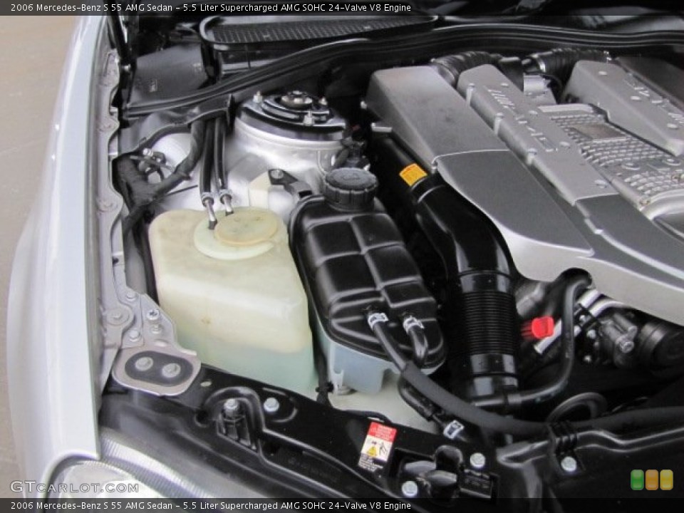 5.5 Liter Supercharged AMG SOHC 24-Valve V8 2006 Mercedes-Benz S Engine
