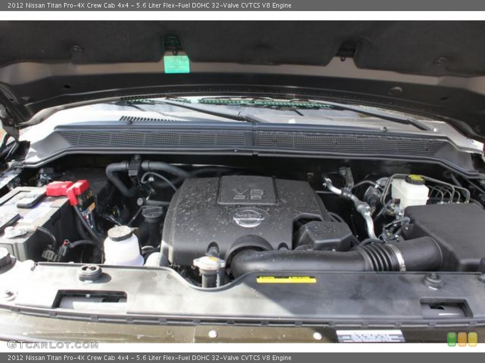 5.6 Liter Flex-Fuel DOHC 32-Valve CVTCS V8 Engine for the 2012 Nissan Titan #75603121