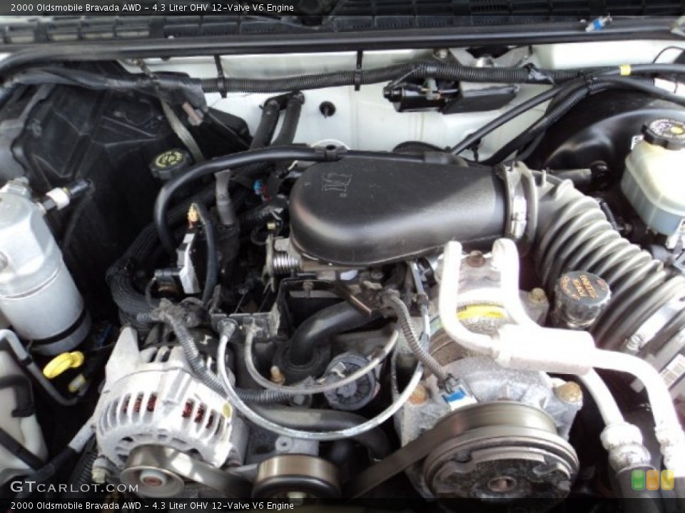 4.3 Liter OHV 12-Valve V6 2000 Oldsmobile Bravada Engine