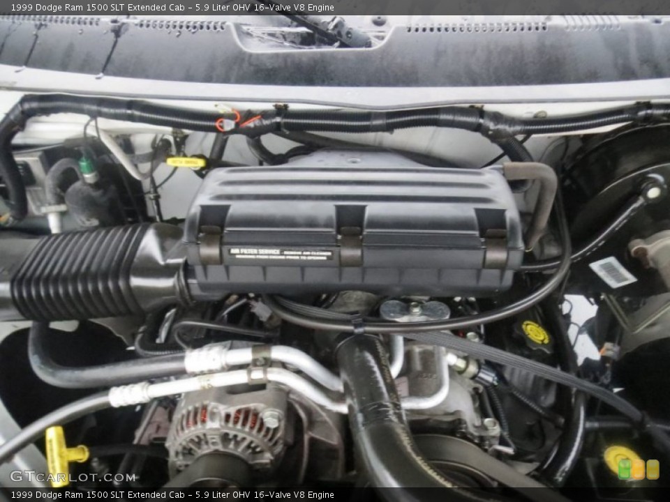 5.9 Liter OHV 16-Valve V8 1999 Dodge Ram 1500 Engine