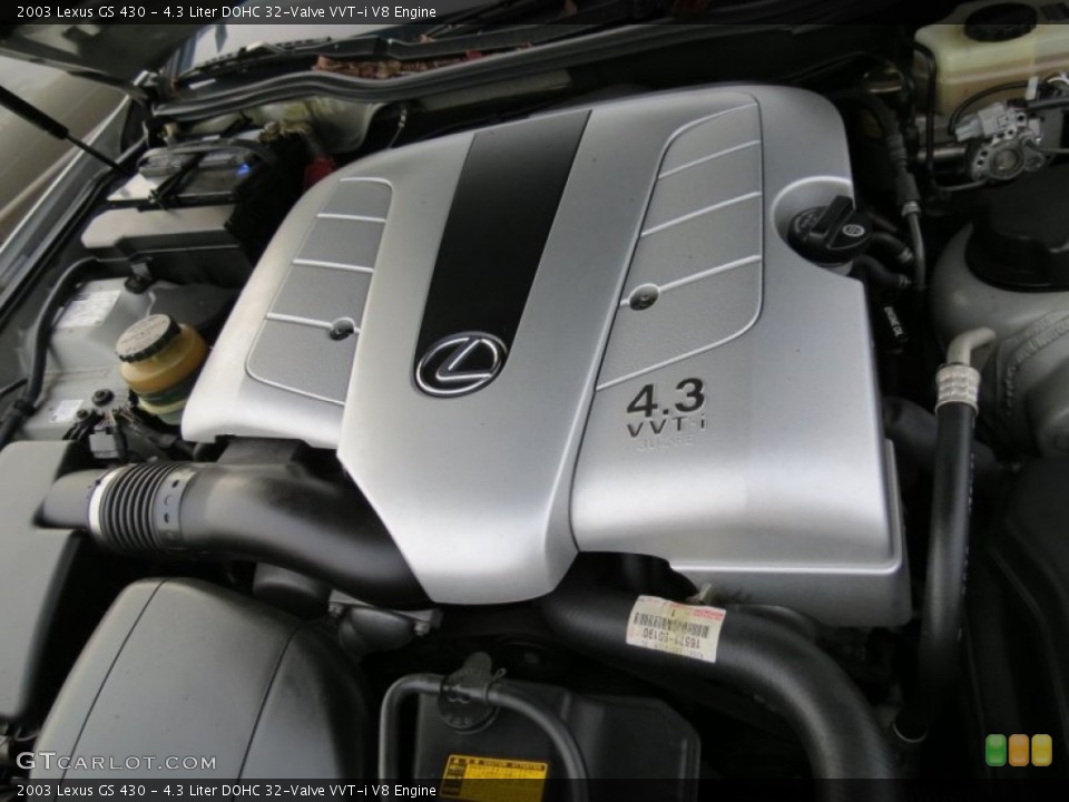 4.3 Liter DOHC 32-Valve VVT-i V8 2003 Lexus GS Engine