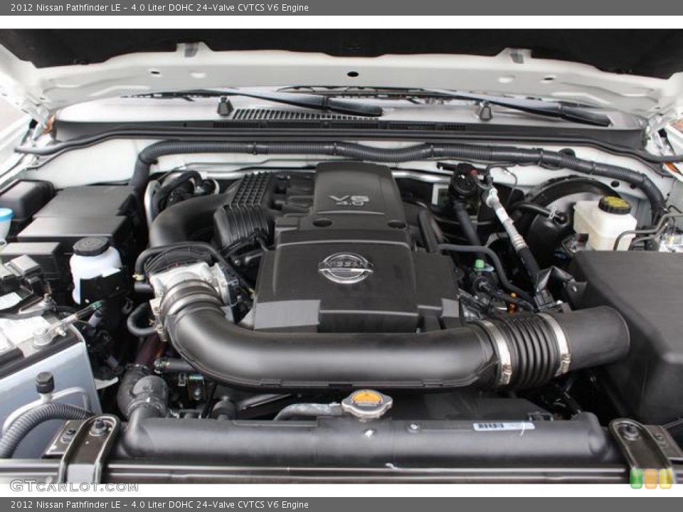 4.0 Liter DOHC 24-Valve CVTCS V6 2012 Nissan Pathfinder Engine
