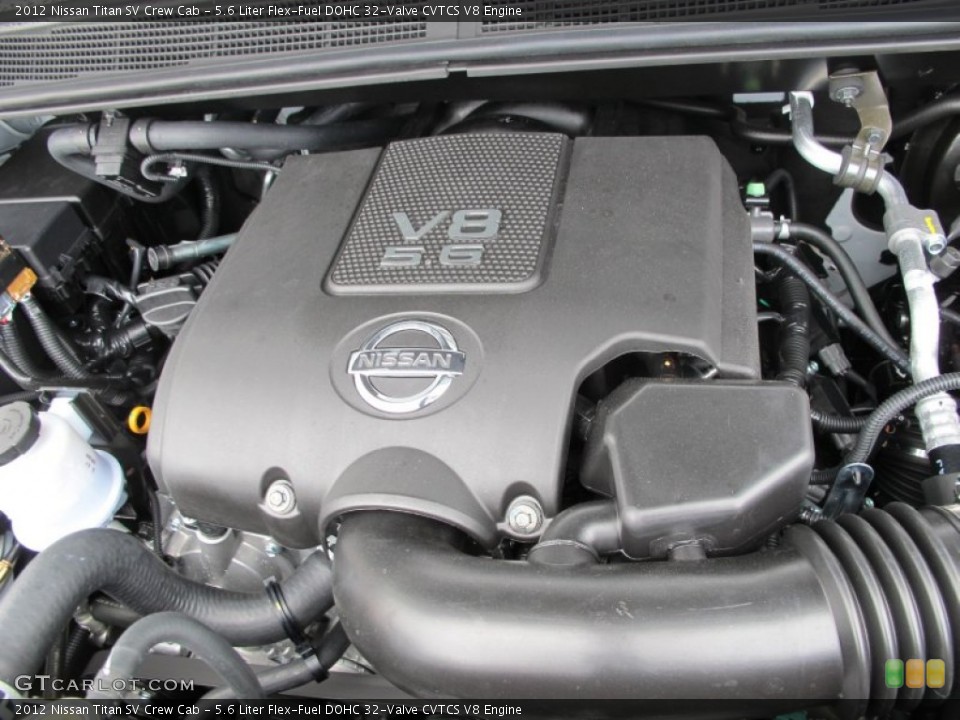 5.6 Liter Flex-Fuel DOHC 32-Valve CVTCS V8 Engine for the 2012 Nissan Titan #75695721