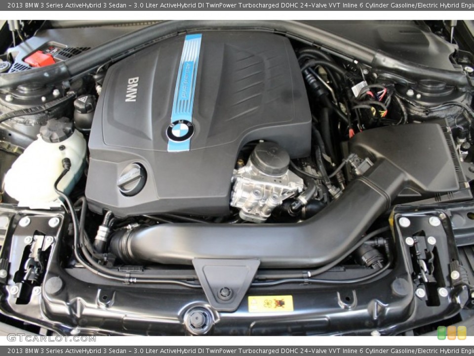 3.0 Liter ActiveHybrid DI TwinPower Turbocharged DOHC 24-Valve VVT Inline 6 Cylinder Gasoline/Electric Hybrid Engine for the 2013 BMW 3 Series #75701556