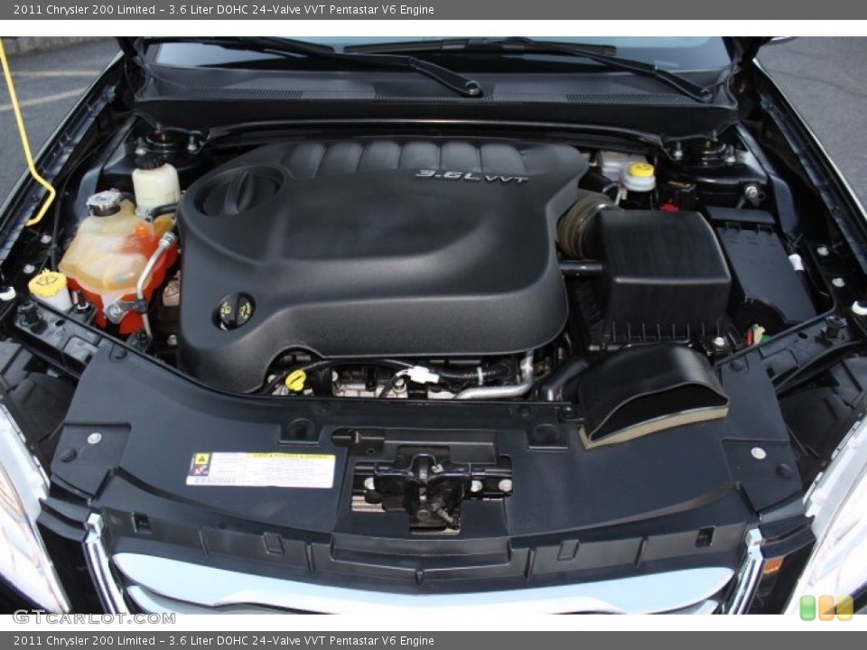 3.6 Liter DOHC 24-Valve VVT Pentastar V6 2011 Chrysler 200 Engine