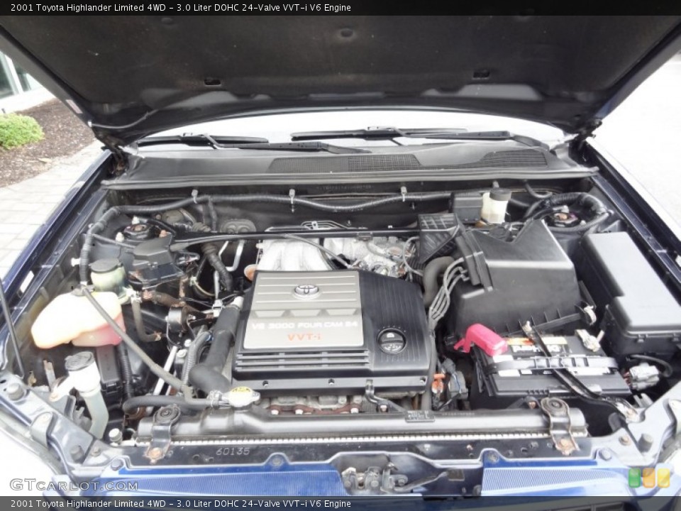 3.0 Liter DOHC 24-Valve VVT-i V6 Engine for the 2001 Toyota Highlander #75755360