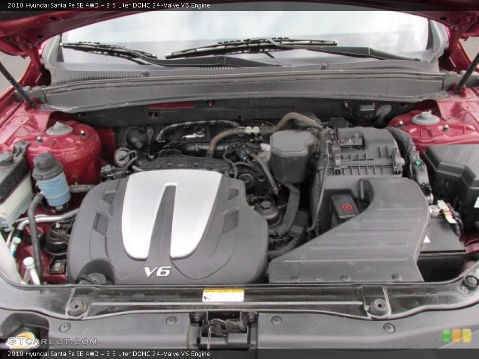3.5 Liter DOHC 24-Valve V6 Engine for the 2010 Hyundai Santa Fe #75755519