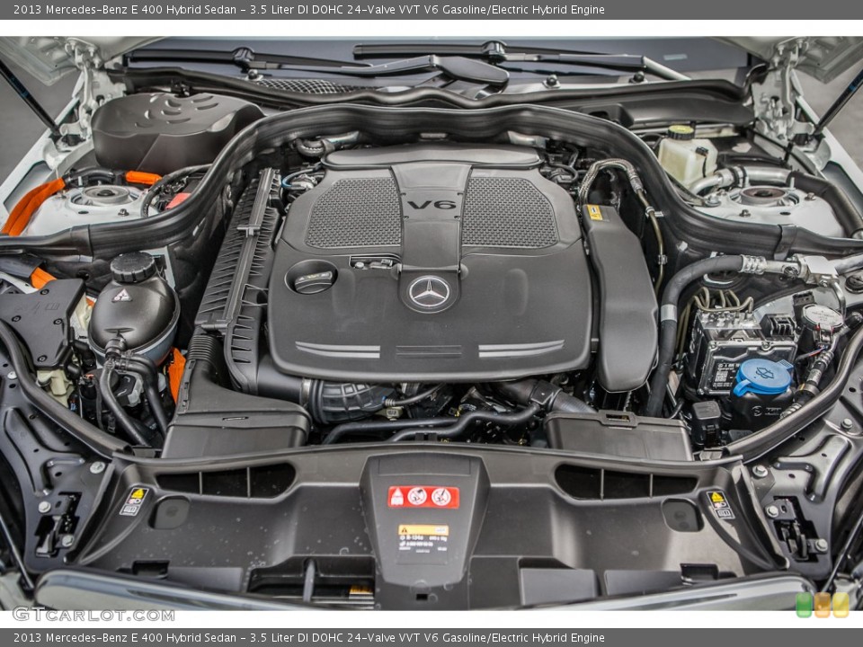 3.5 Liter DI DOHC 24-Valve VVT V6 Gasoline/Electric Hybrid 2013 Mercedes-Benz E Engine