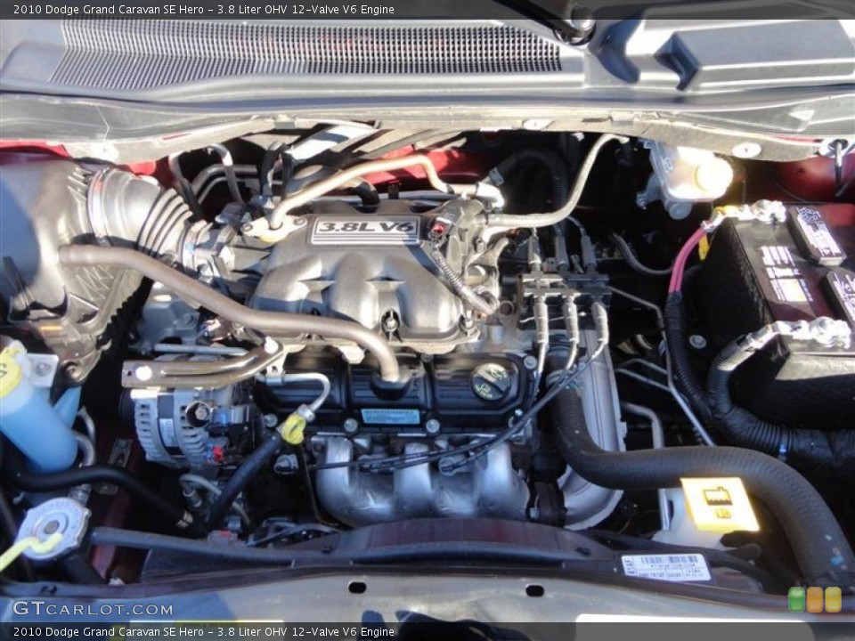 3.8 Liter OHV 12-Valve V6 2010 Dodge Grand Caravan Engine
