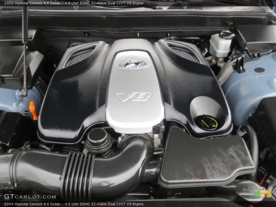 4.6 Liter DOHC 32-Valve Dual CVVT V8 Engine for the 2009 Hyundai Genesis #75773603