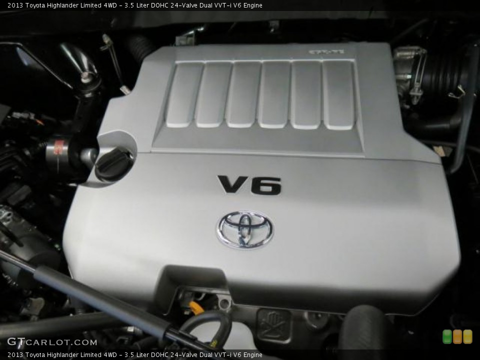 3.5 Liter DOHC 24-Valve Dual VVT-i V6 Engine for the 2013 Toyota Highlander #75779461