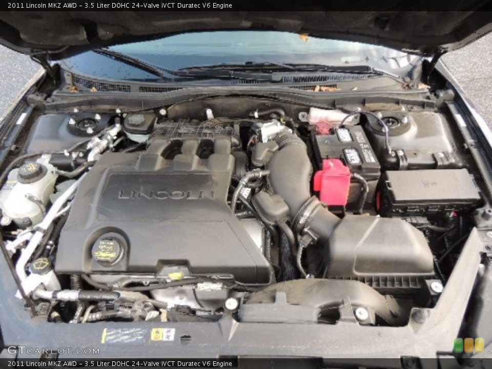 3.5 Liter DOHC 24-Valve iVCT Duratec V6 2011 Lincoln MKZ Engine