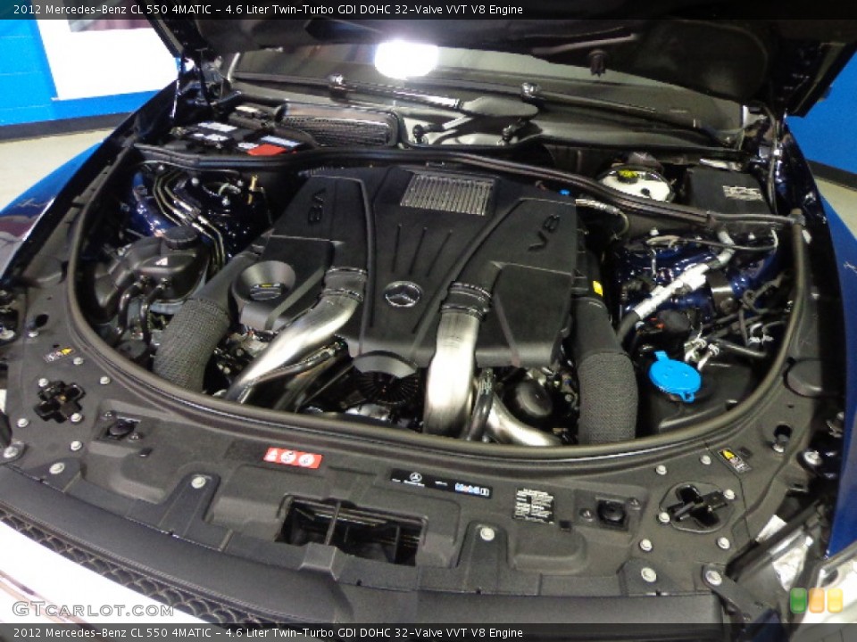 4.6 Liter Twin-Turbo GDI DOHC 32-Valve VVT V8 2012 Mercedes-Benz CL Engine