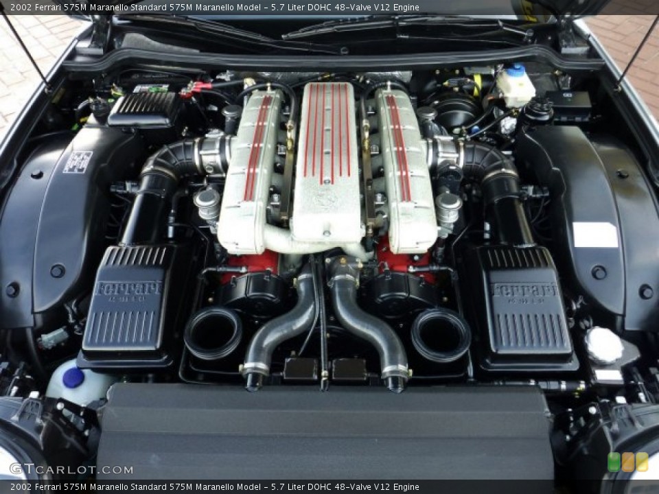 5.7 Liter DOHC 48-Valve V12 2002 Ferrari 575M Maranello Engine