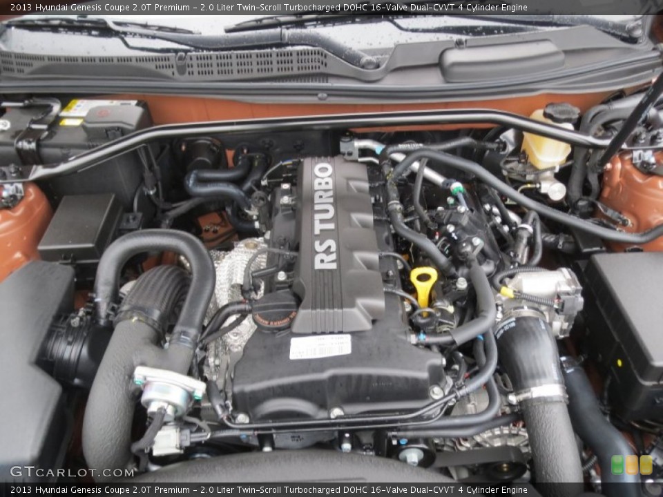 2.0 Liter Twin-Scroll Turbocharged DOHC 16-Valve Dual-CVVT 4 Cylinder Engine for the 2013 Hyundai Genesis Coupe #75903464