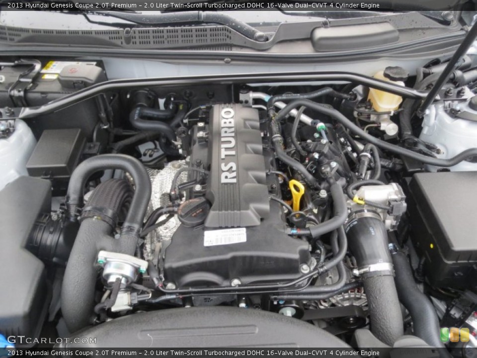 2.0 Liter Twin-Scroll Turbocharged DOHC 16-Valve Dual-CVVT 4 Cylinder Engine for the 2013 Hyundai Genesis Coupe #75904034
