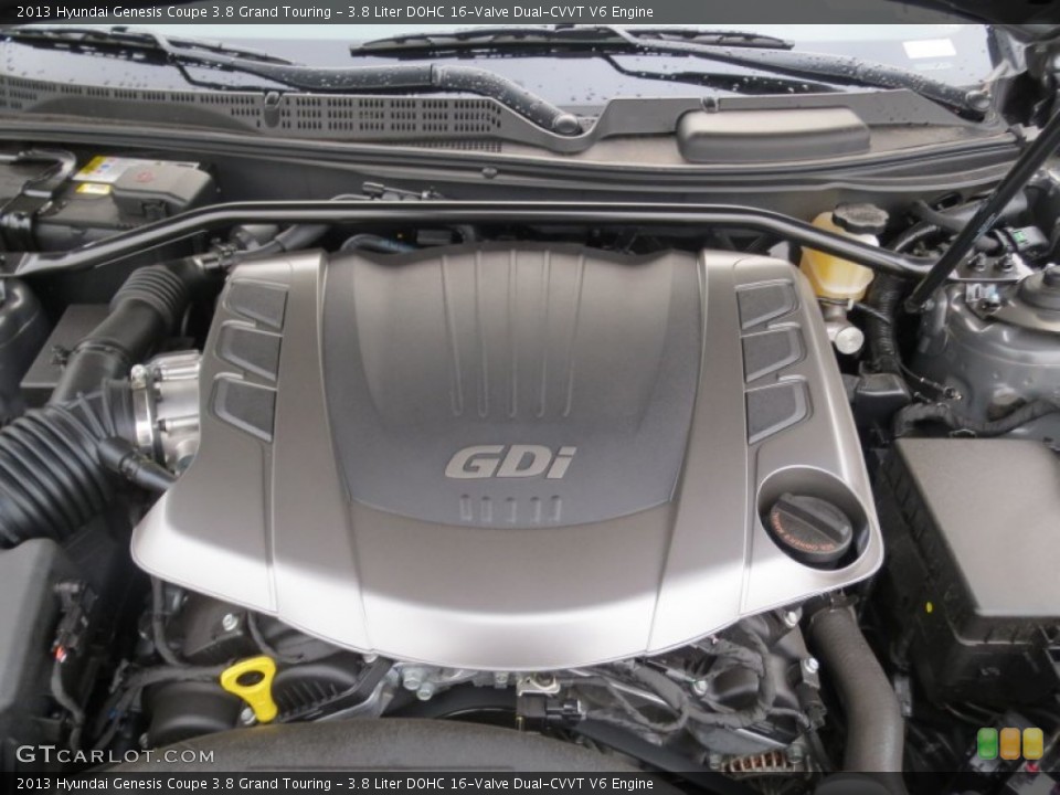 3.8 Liter DOHC 16-Valve Dual-CVVT V6 Engine for the 2013 Hyundai Genesis Coupe #75904569