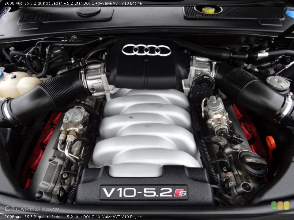 5.2 Liter DOHC 40-Valve VVT V10 2008 Audi S6 Engine