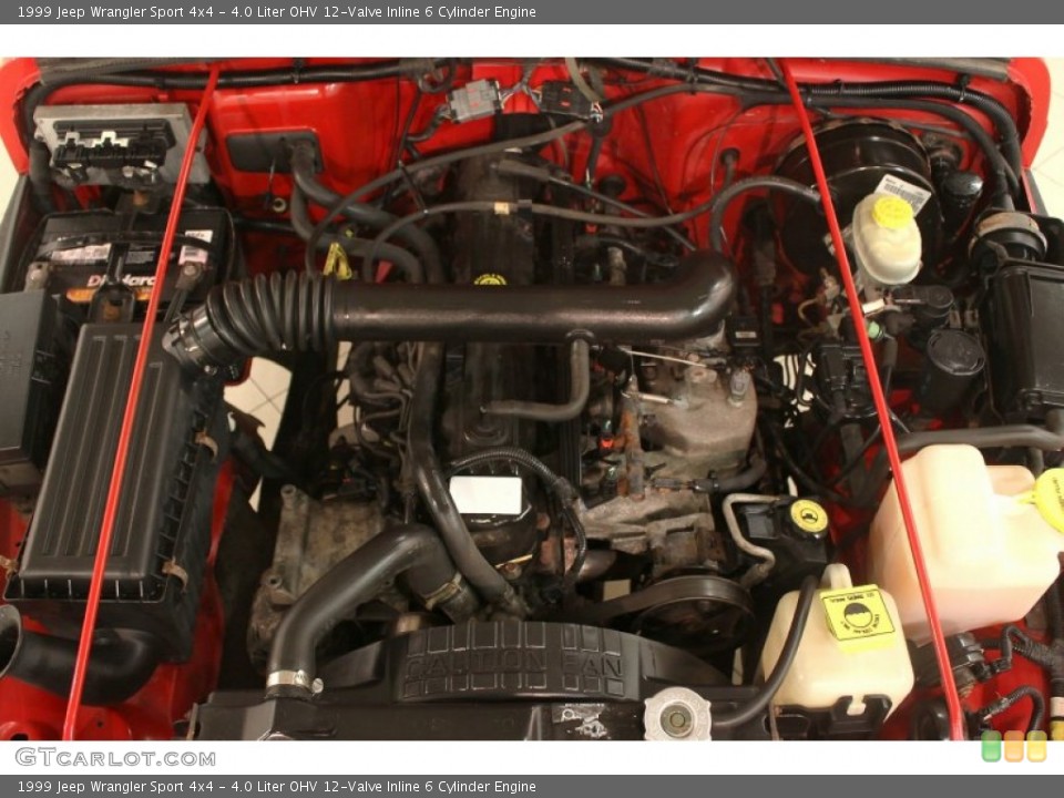 4.0 Liter OHV 12-Valve Inline 6 Cylinder Engine for the 1999 Jeep Wrangler #75963798